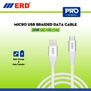 ERD PRO Series micro USB Braided DATA Cable 25 W UC-150 (1m)