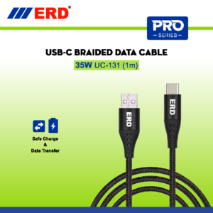 ERD PRO Series USB-C Braided DATA Cable 35 W UC-131 (1m)