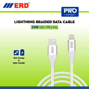 ERD PRO Series Lighting Braided DATA Cable 25 W UC-170 (1m)