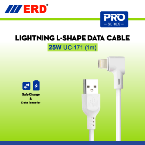 ERD PRO Series Lightning L-SHAPE DATA Cable 25 W UC-171 (1m)